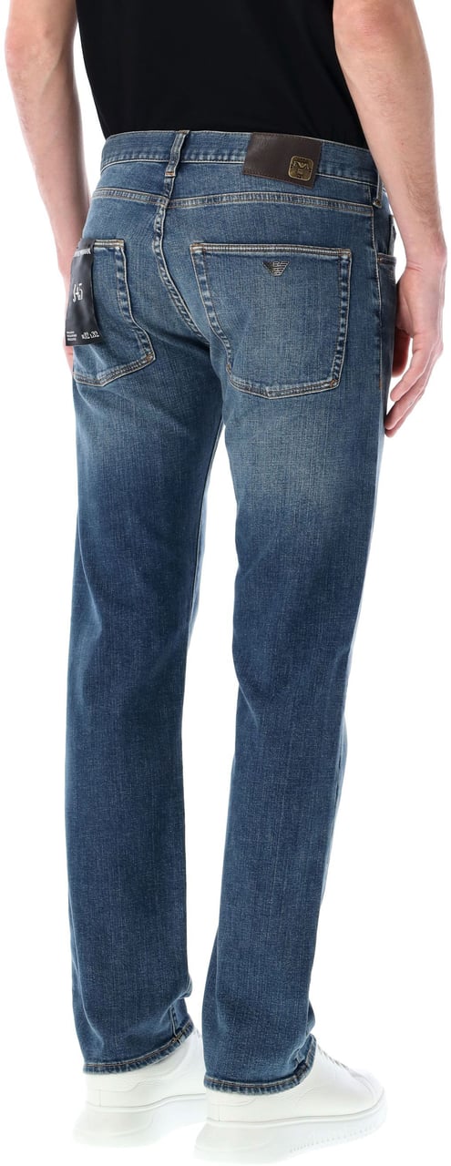 Emporio Armani 5 Pockets Pant Blue Blauw