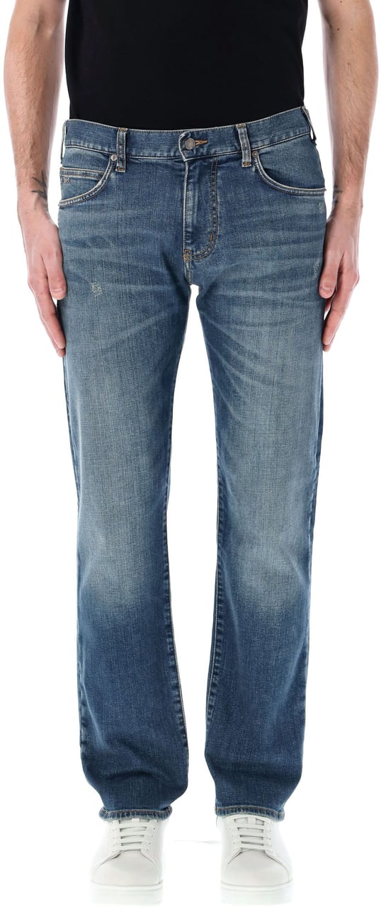 Emporio Armani 5 Pockets Pant Blue Blauw