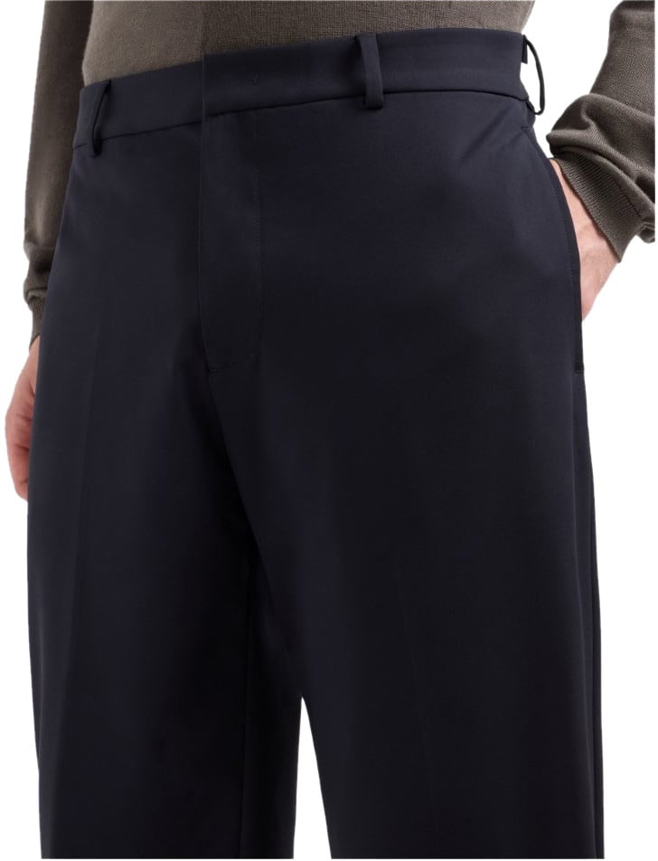 Emporio Armani Trousers Blue Blauw