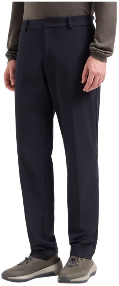Emporio Armani Trousers Blue Blauw