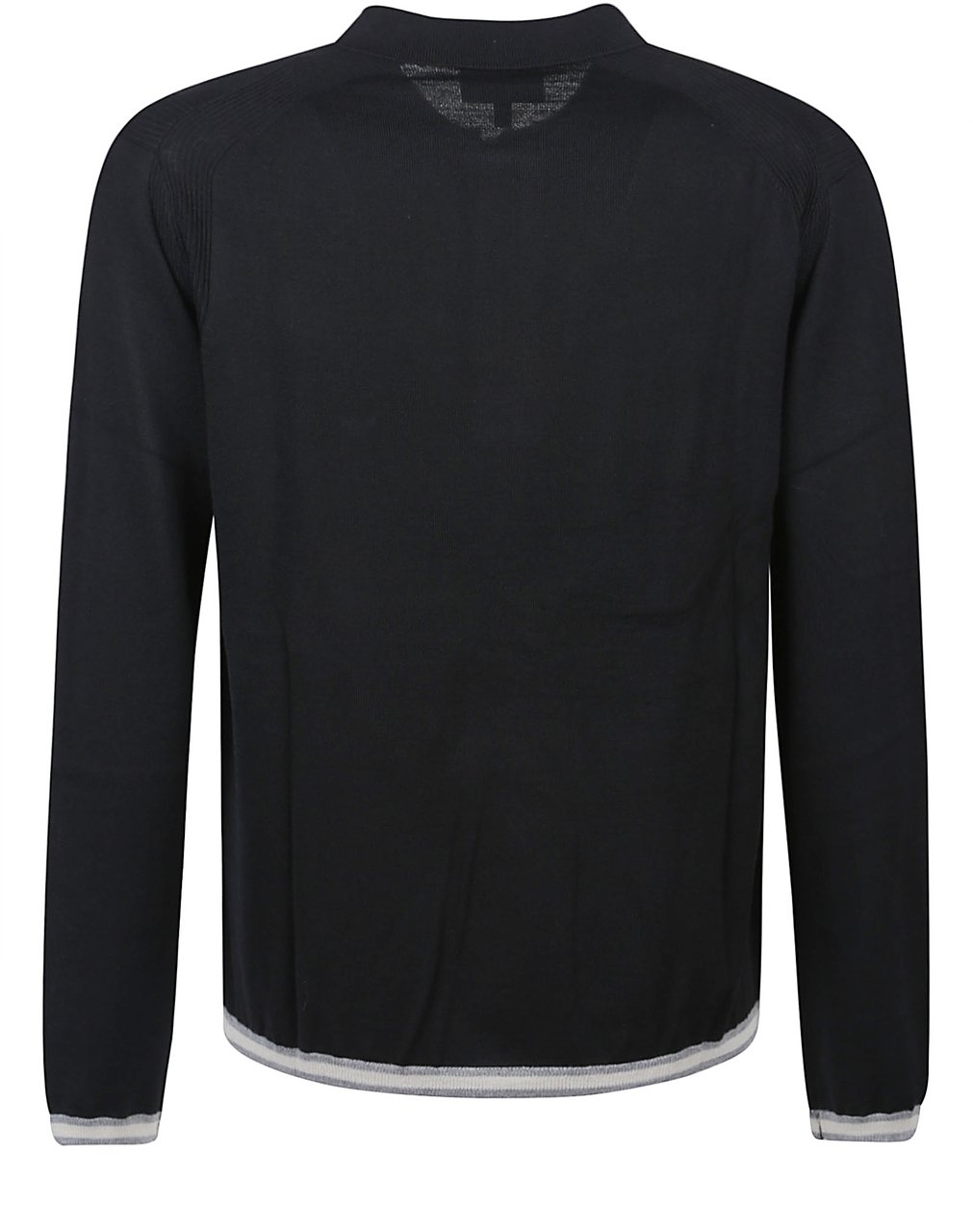 Emporio Armani Half Zip Polo Neck Sweater Black Zwart