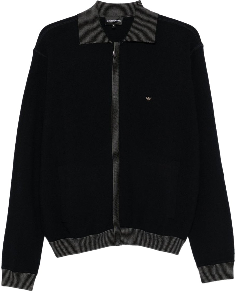 Emporio Armani Sweaters Blue Blauw