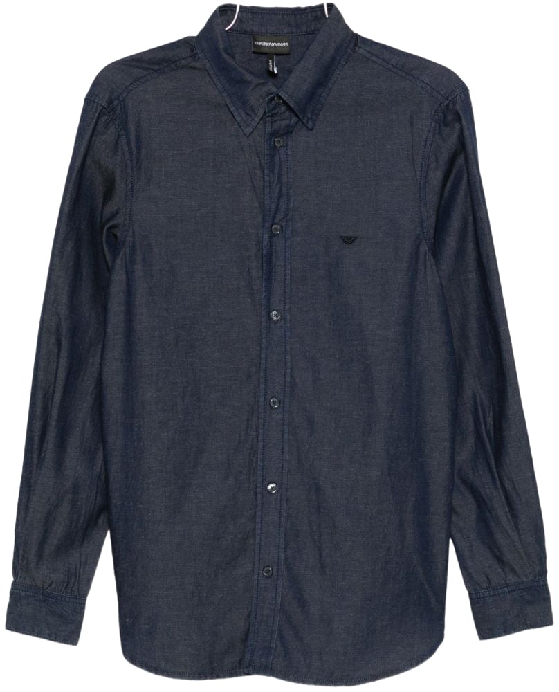 Emporio Armani Shirts Blue Blauw