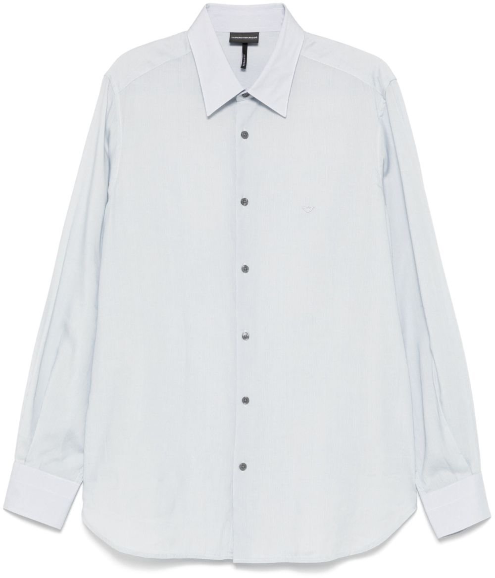 Emporio Armani Shirts Clear Blue Blauw