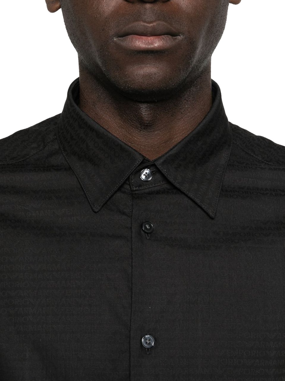 Emporio Armani Shirts Nero Zwart