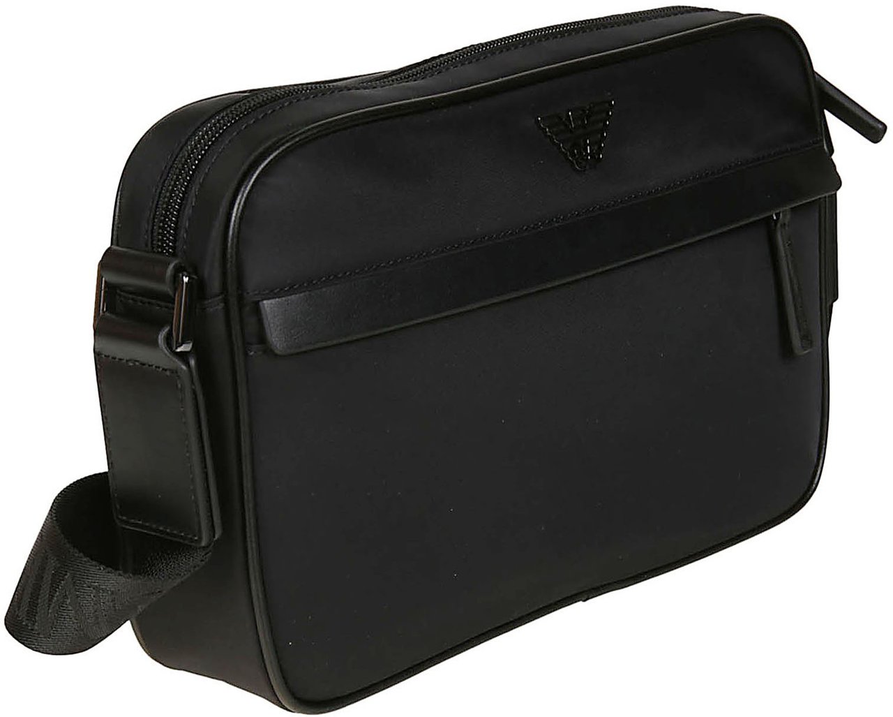 Emporio Armani Eagle Plaque Shoulder Bag Black Zwart