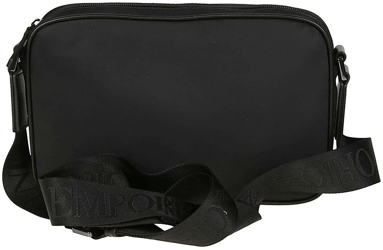 Emporio Armani Eagle Plaque Shoulder Bag Black Zwart