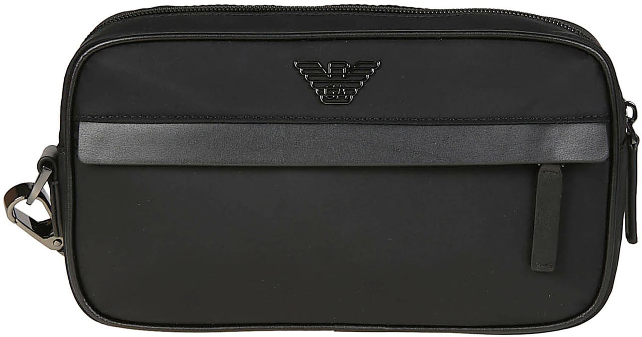 Emporio Armani Eagle Plaque Beauty Case Black Zwart