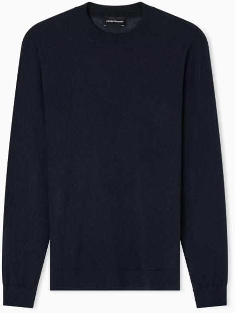 Emporio Armani Sweaters Blue Blauw