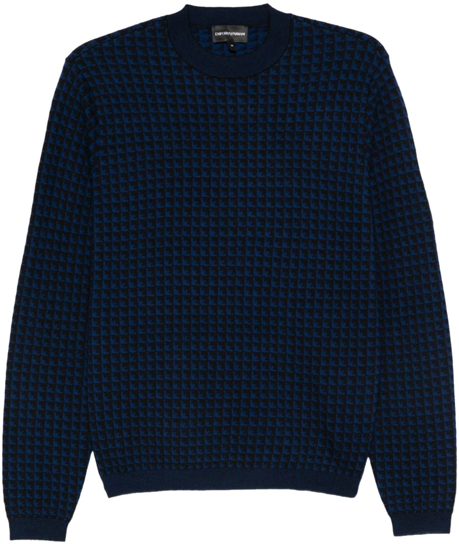 Emporio Armani Sweaters Blue Blauw