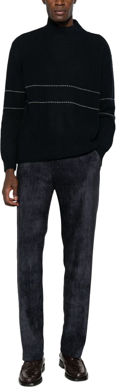 Emporio Armani Sweaters Blue Blauw