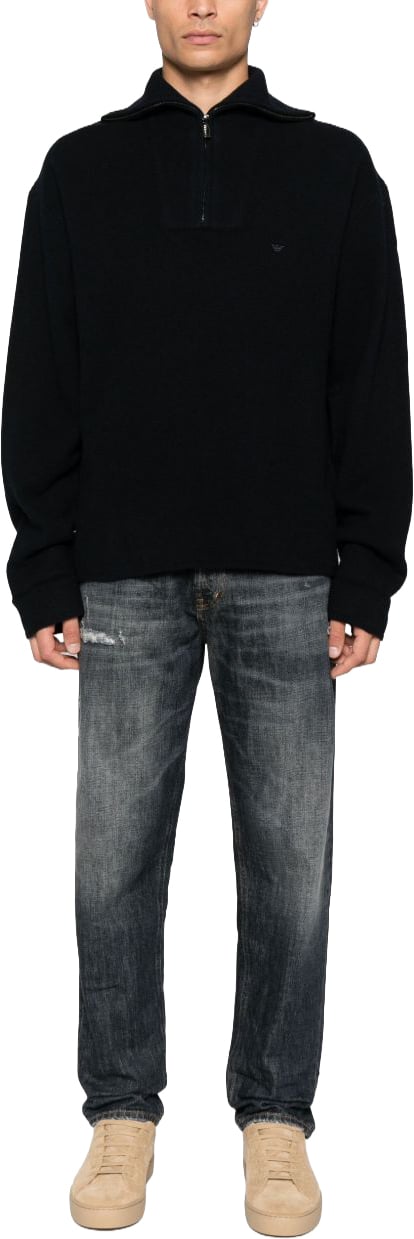 Emporio Armani Sweaters Blu Zwart