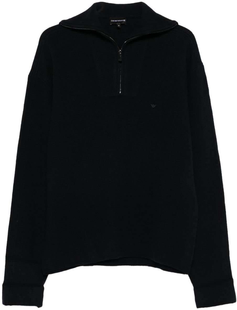 Emporio Armani Sweaters Blue Blauw