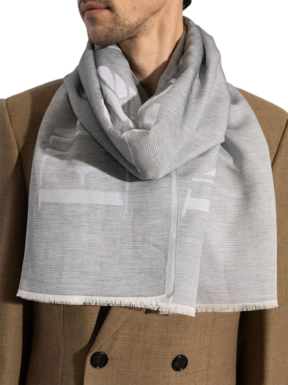 Emporio Armani Scarfs Grey Grijs