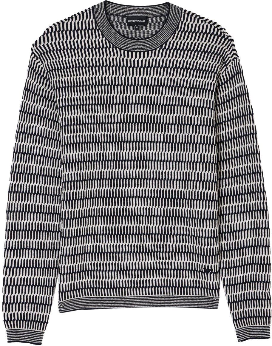 Emporio Armani Sweaters Blue Blauw