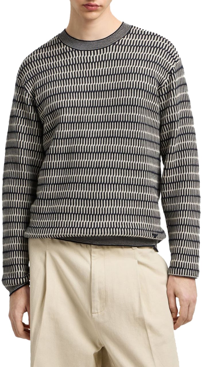 Emporio Armani Sweaters Blue Blauw