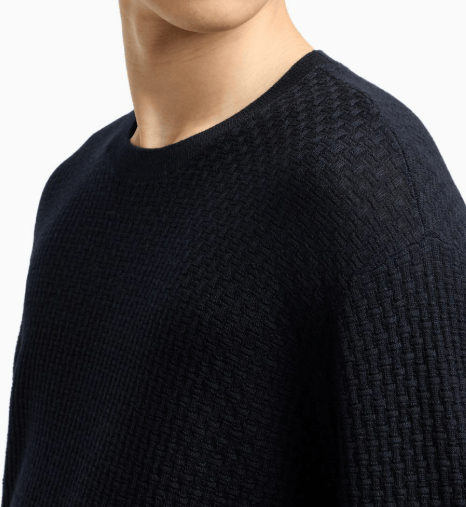 Emporio Armani Sweaters Blue Blauw