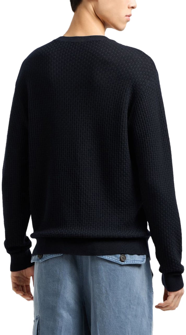 Emporio Armani Sweaters Blue Blauw
