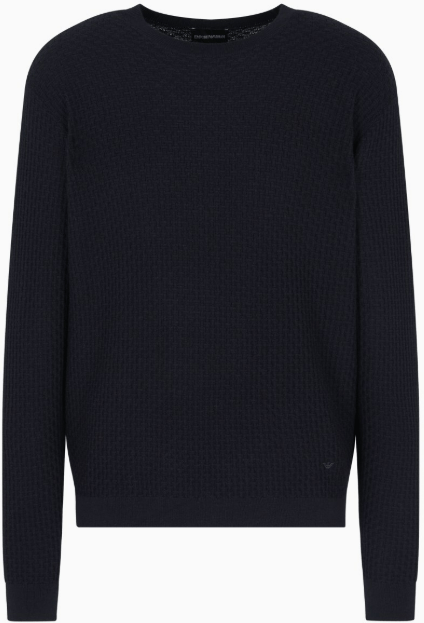 Emporio Armani Sweaters Blue Blauw