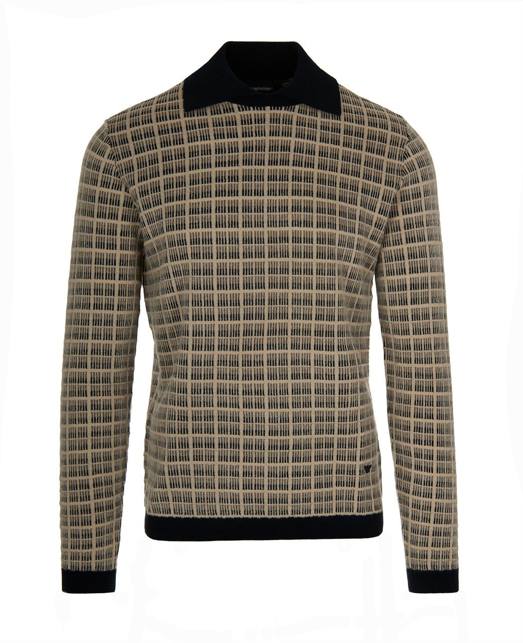 Emporio Armani Sweaters French Oak Check Bruin