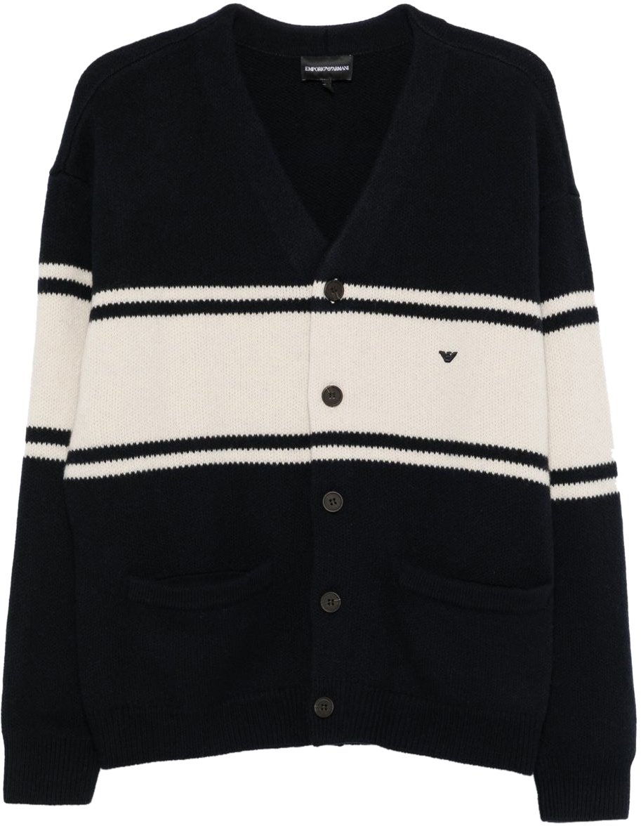 Emporio Armani Sweaters Blue Blauw