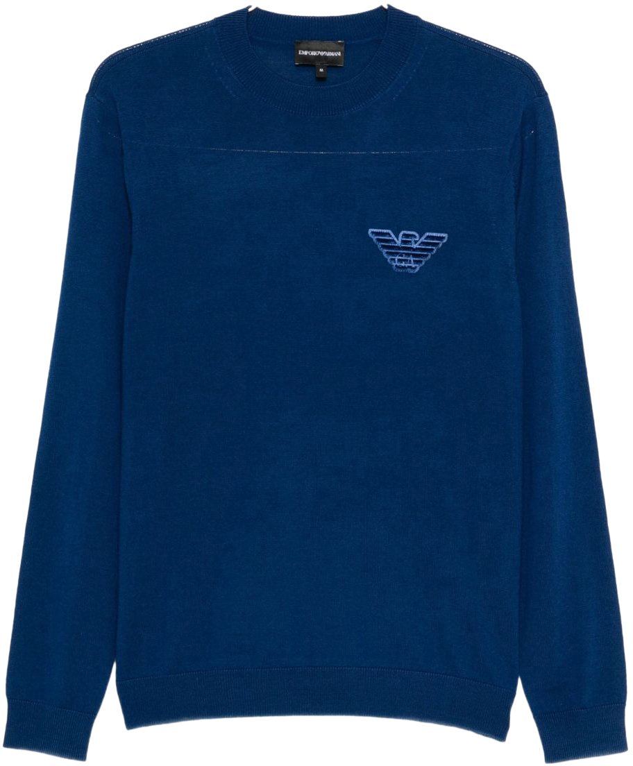 Emporio Armani Sweaters Blue Blauw