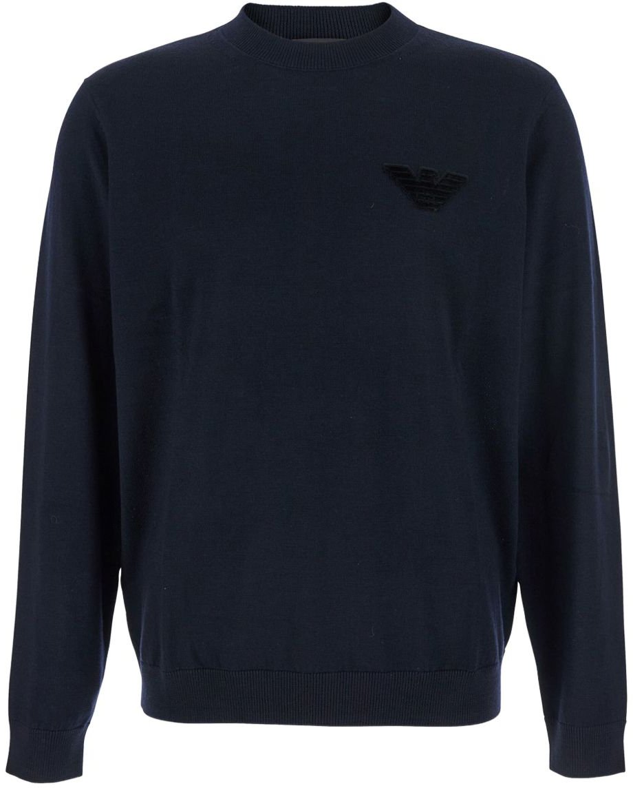 Emporio Armani Sweaters Blue Blauw