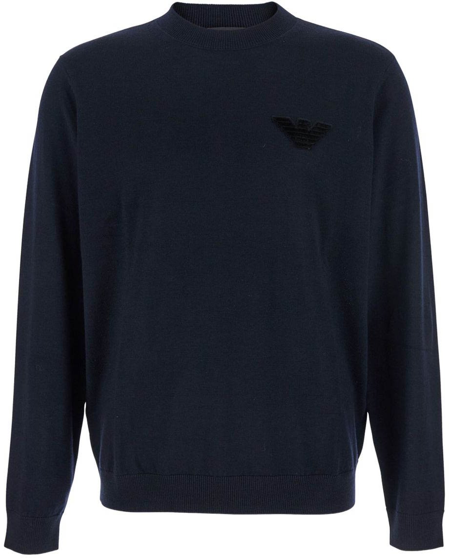 Emporio Armani Sweaters Blue Blauw