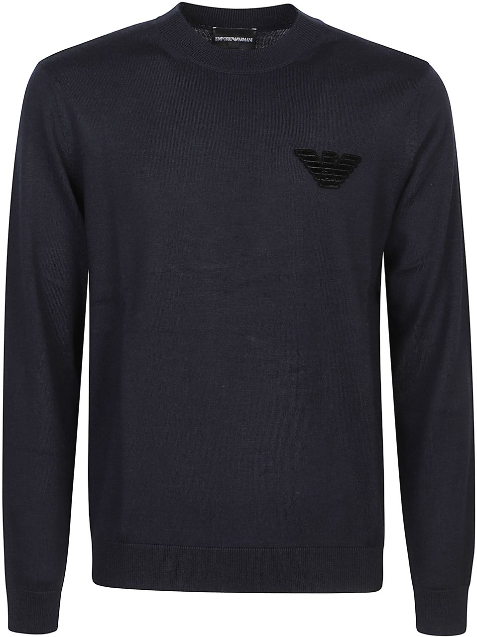 Emporio Armani Eagle Pacth Sweater Blue Blauw