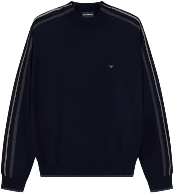 Emporio Armani Sweaters Blue Blauw