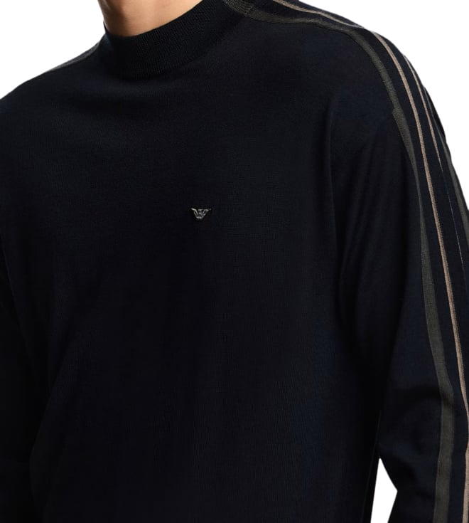 Emporio Armani Sweaters Blue Blauw