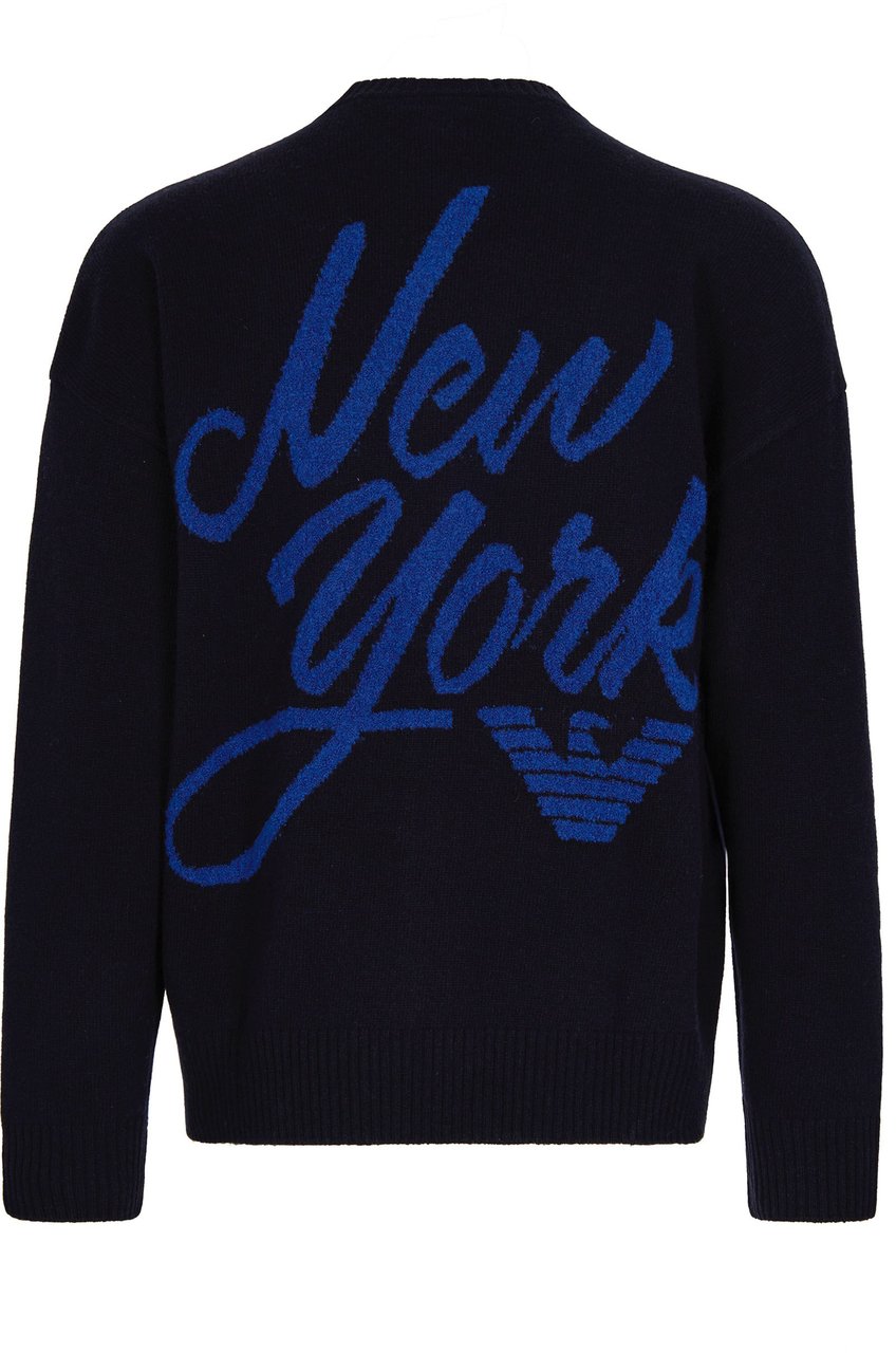 Emporio Armani Sweaters Baritone Blue Blauw