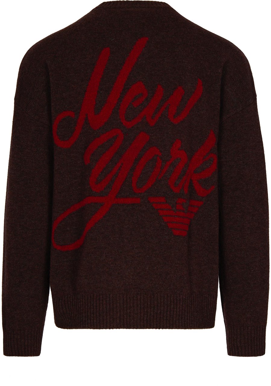 Emporio Armani Sweaters Chocolate Plum Bruin