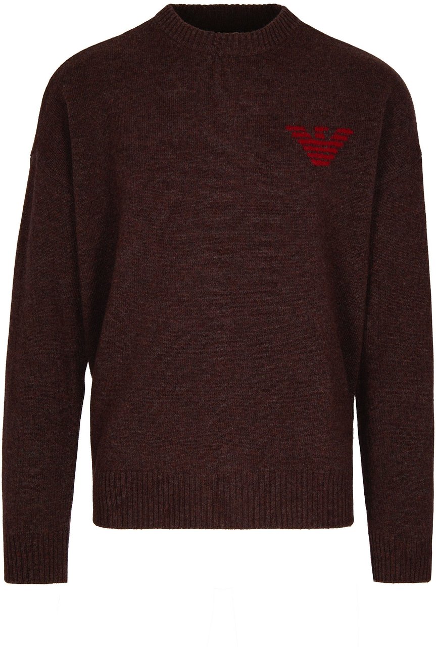 Emporio Armani Sweaters Chocolate Plum Bruin