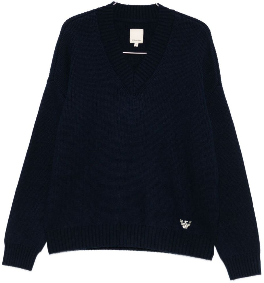 Emporio Armani Sweaters Blue Blauw