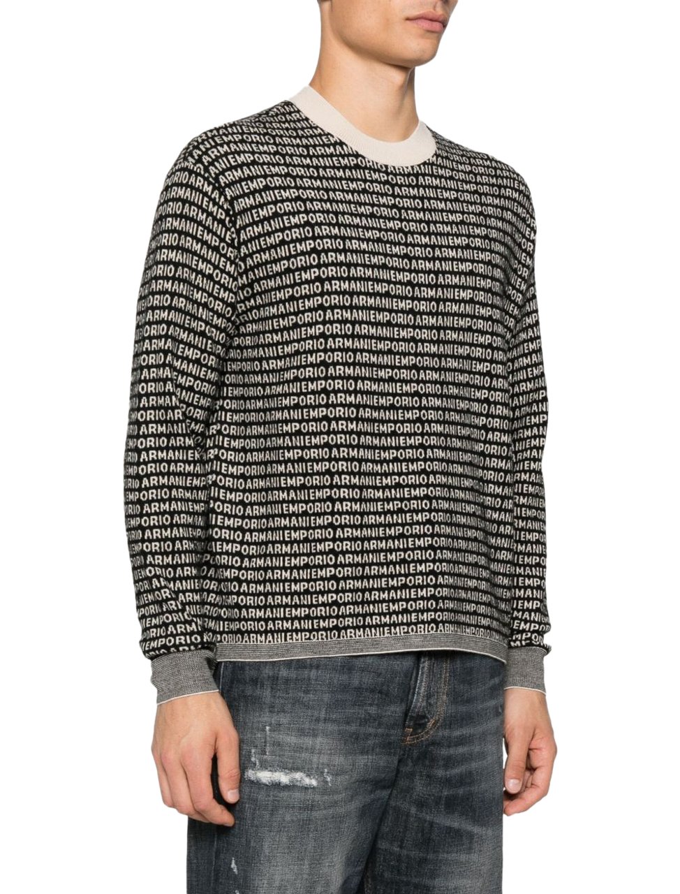 Emporio Armani Sweaters Black Zwart