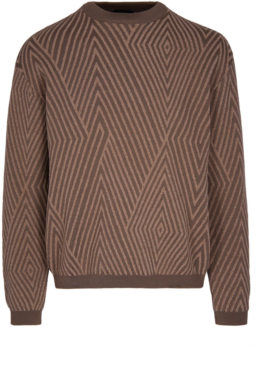 Emporio Armani Sweaters Walnut Rhombus Bruin