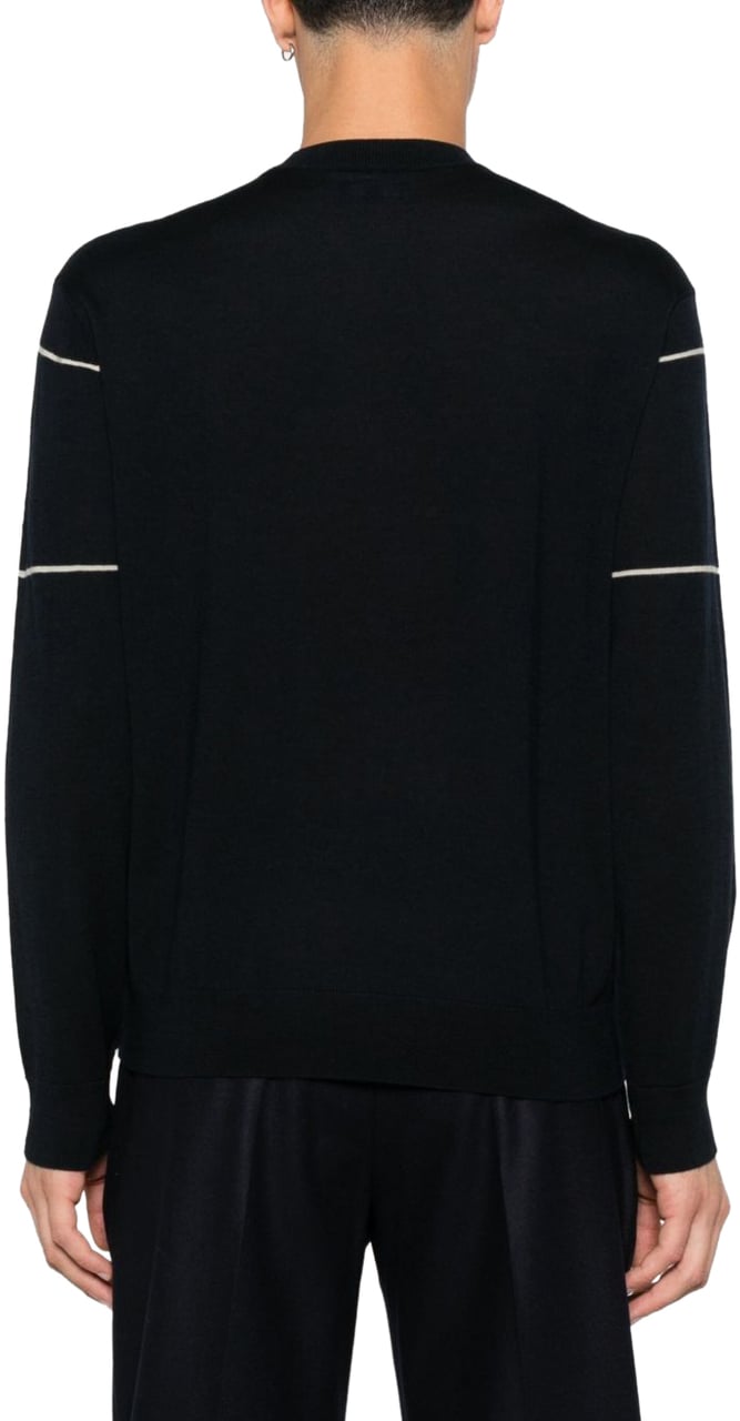 Emporio Armani Sweaters Blue Blauw