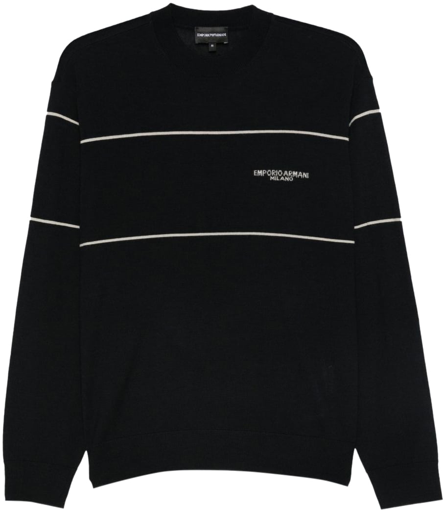 Emporio Armani Sweaters Blue Blauw
