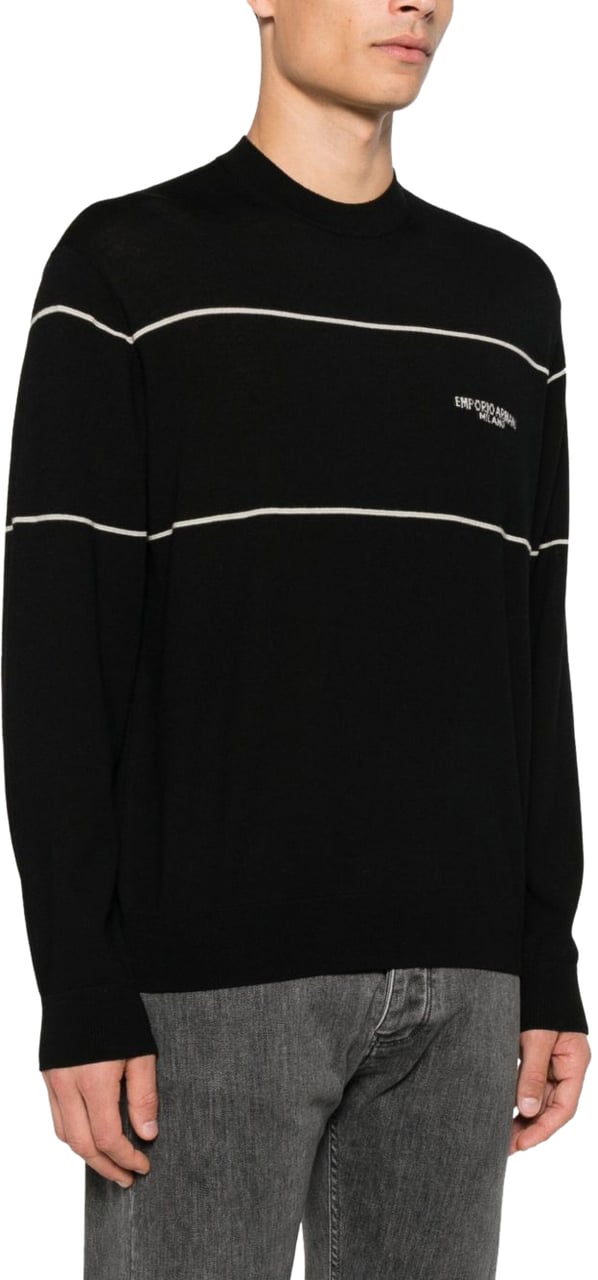 Emporio Armani Sweaters Black Zwart
