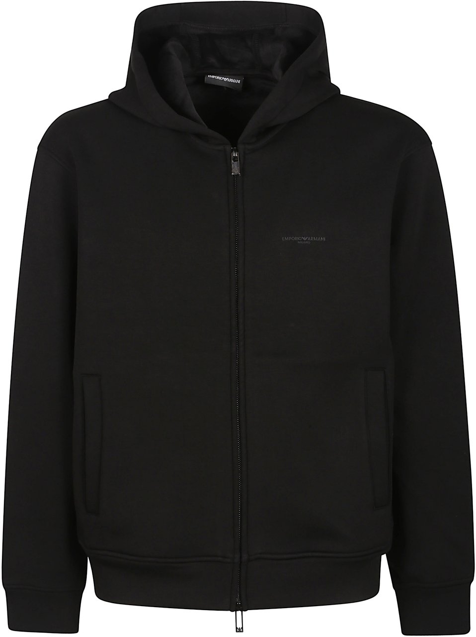 Emporio Armani Full Zip Sweatshirt Black Zwart