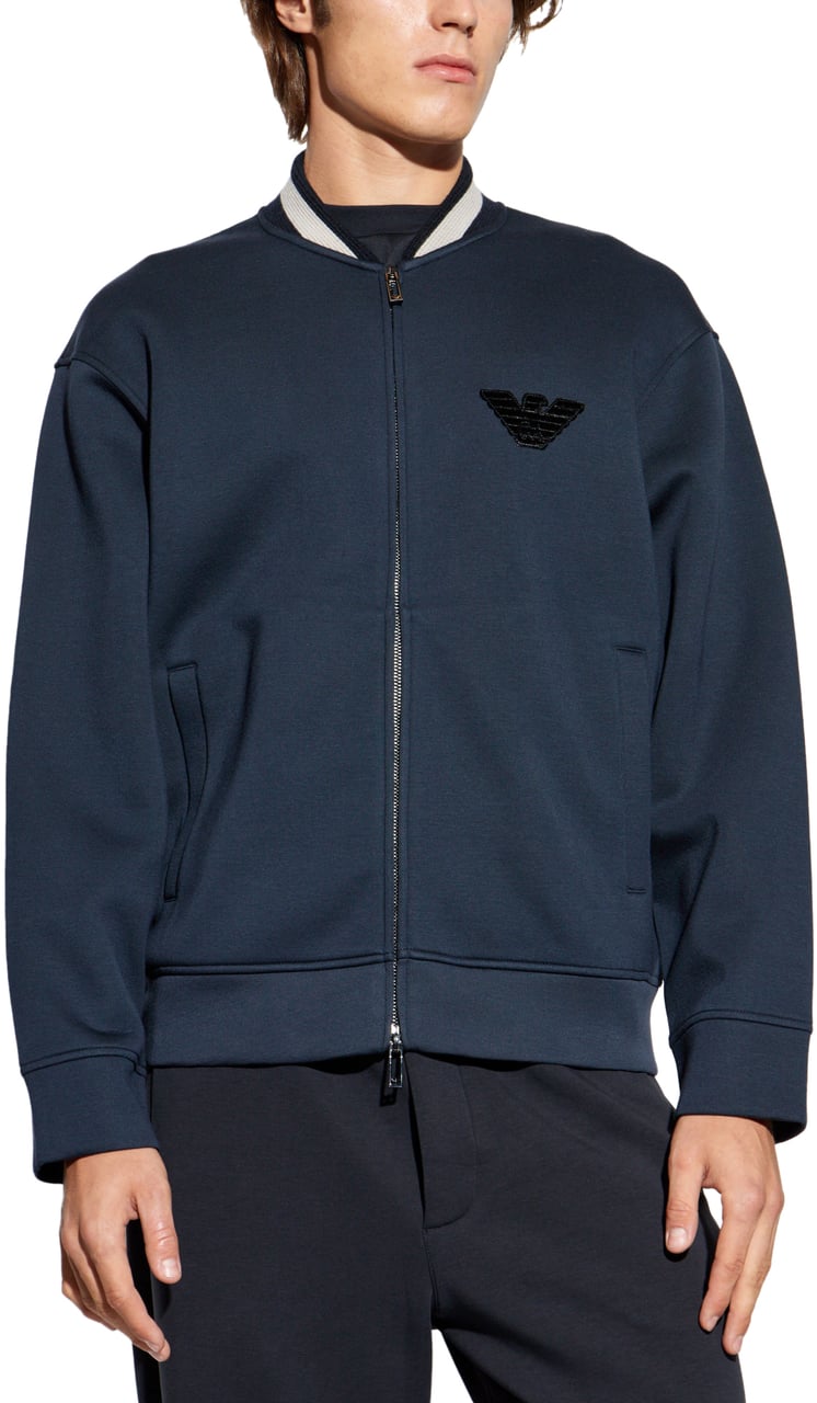 Emporio Armani Sweaters Blue Blauw