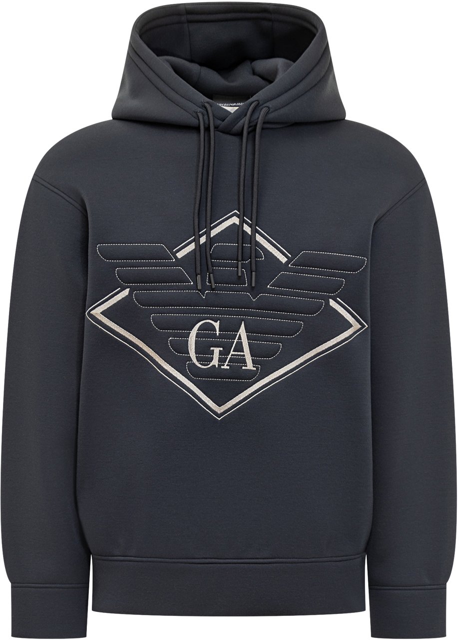 Emporio Armani Emporio Armani Felpa con Cappuccio e Logo Navy