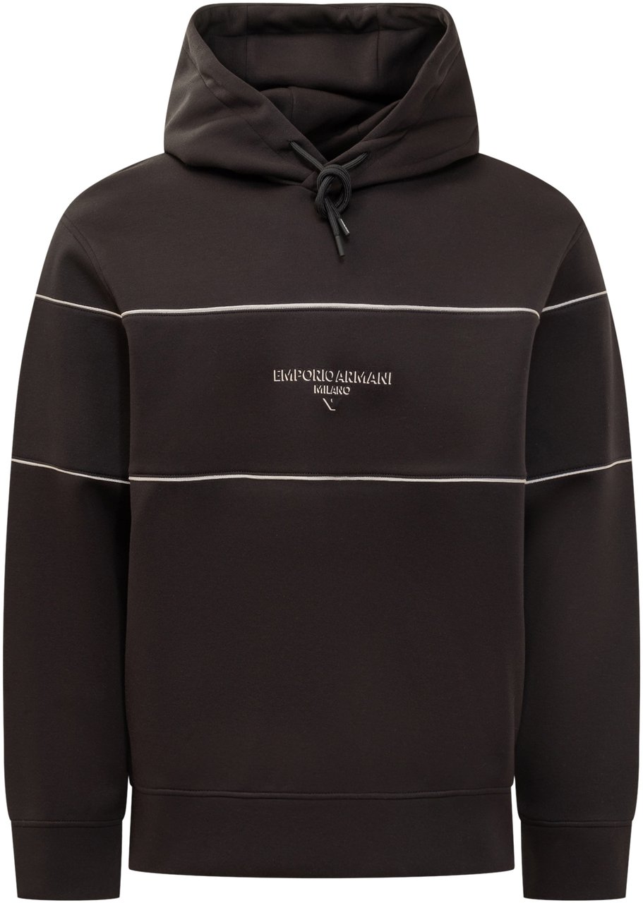 Emporio Armani Emporio Armani Felpa con Cappuccio e Logo Zwart