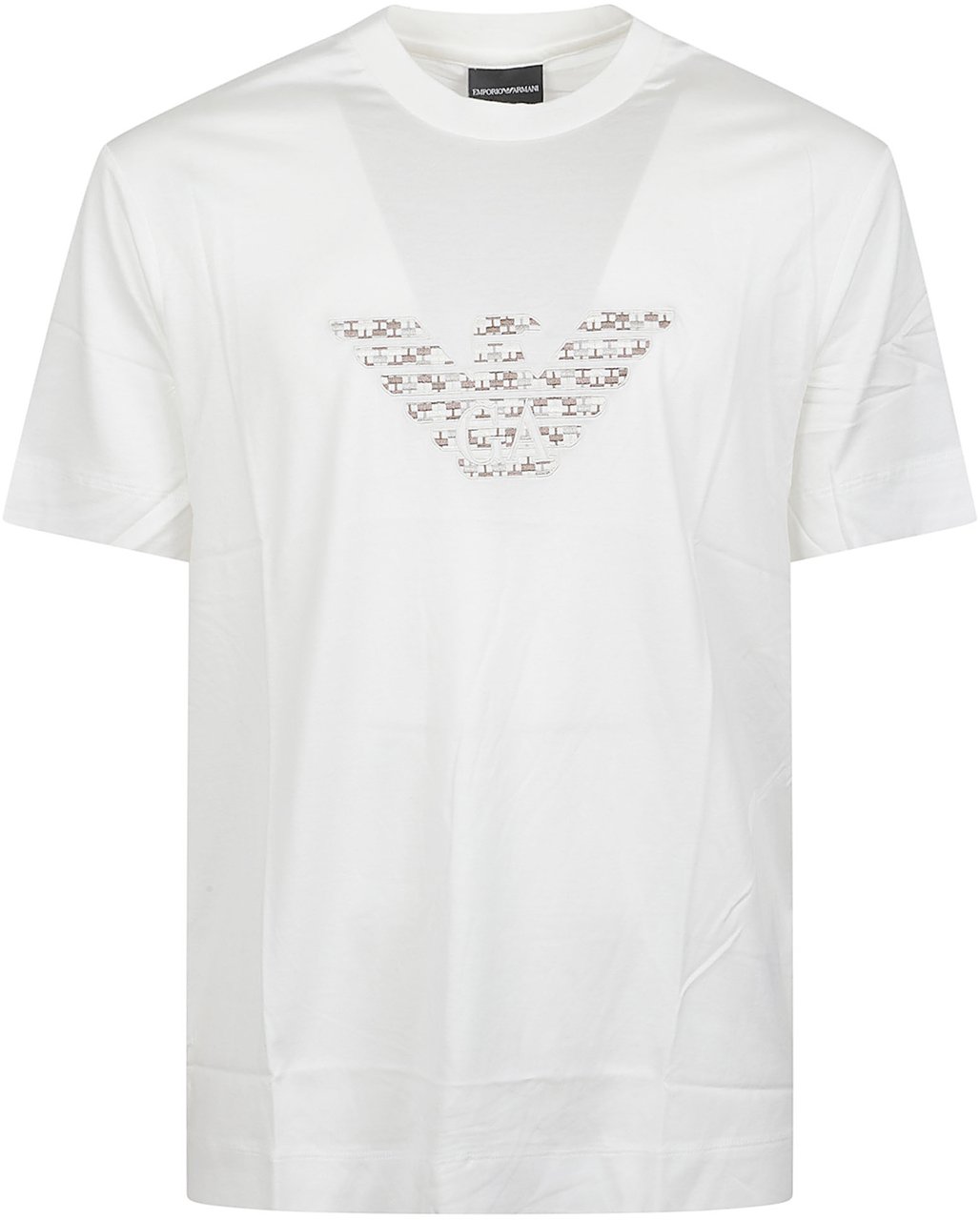 Emporio Armani Maxi Embroidery Eagle T-shirt White Wit