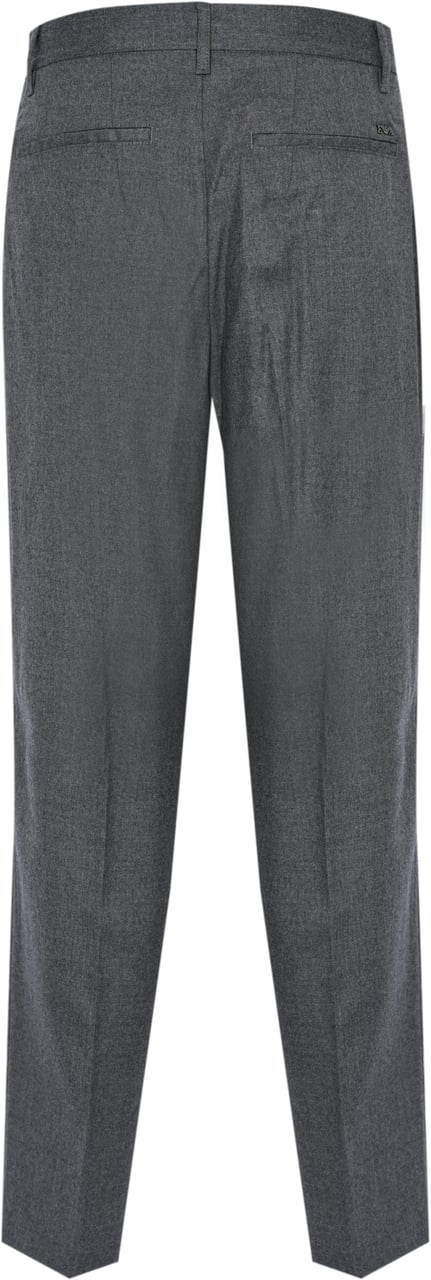Emporio Armani Trousers Medium Grey Melange Grijs
