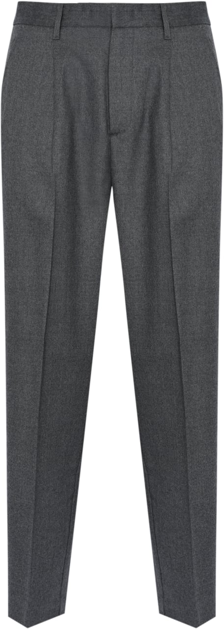 Emporio Armani Trousers Medium Grey Melange Grijs