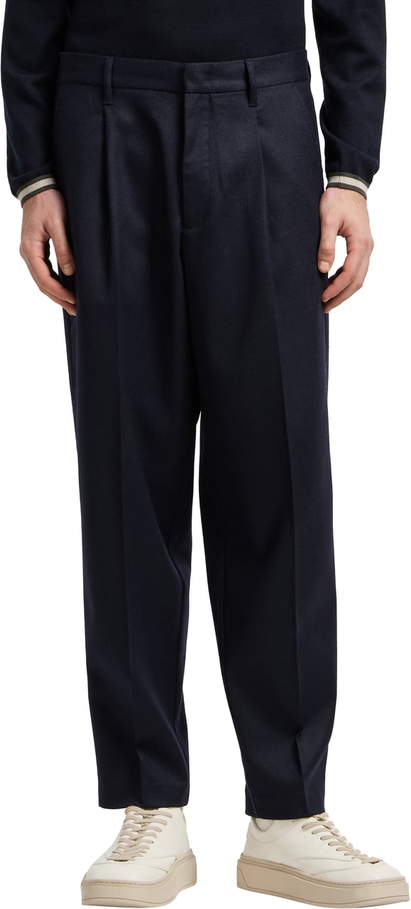 Emporio Armani Trousers Blue Navy Blauw