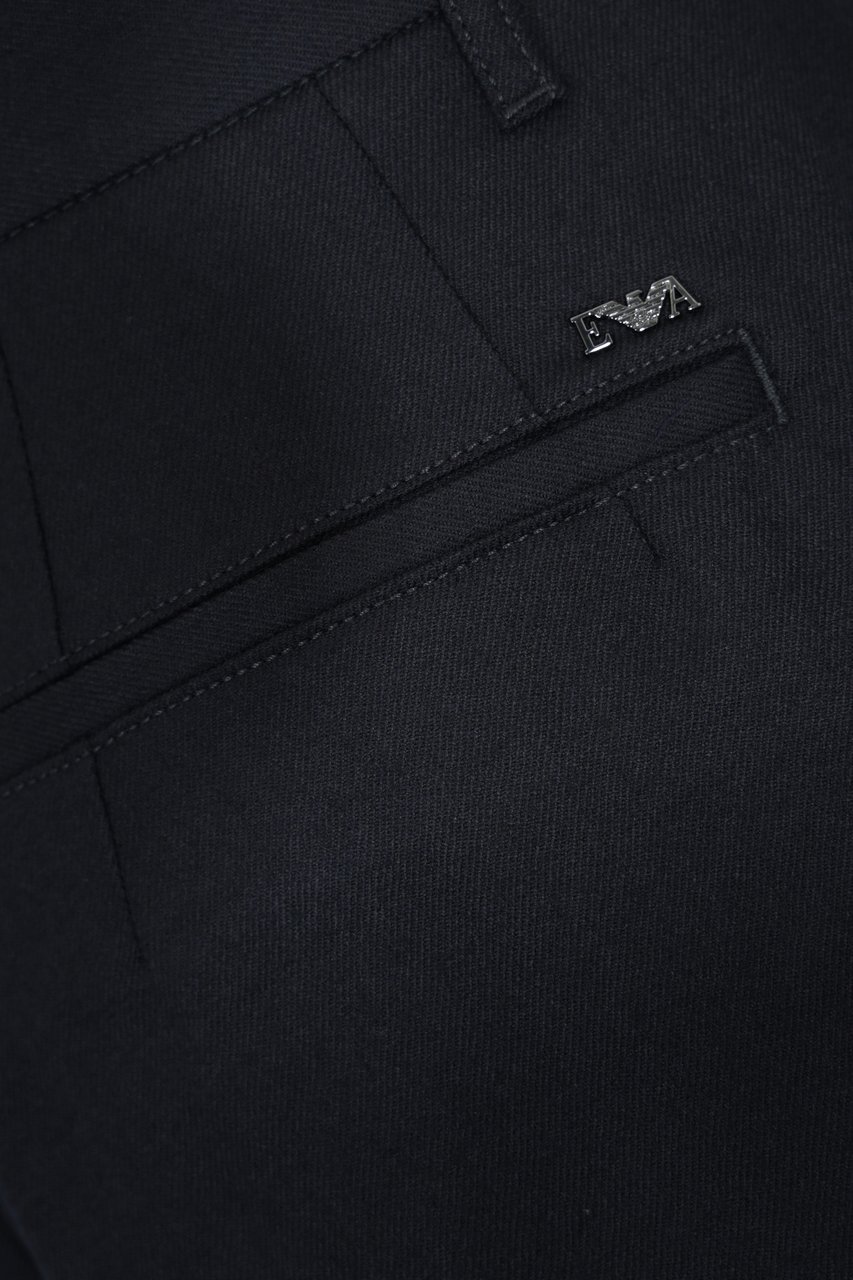 Emporio Armani Trousers Blue Blauw