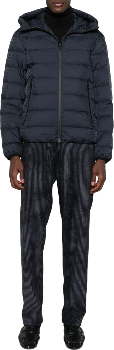 Emporio Armani Coats Blue Blauw